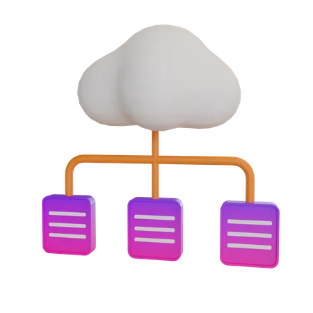 Cloud Distribution  3D Illustration