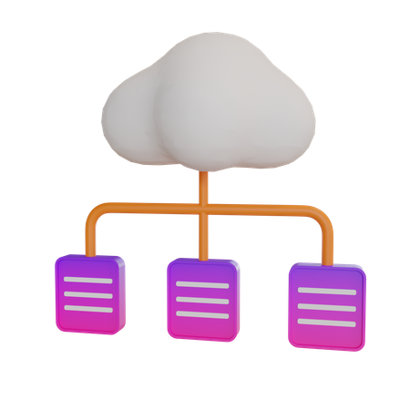 Cloud Distribution 3D Illustration