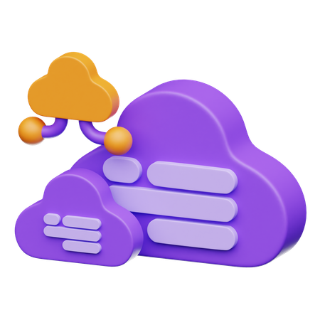 Cloud Document  3D Icon