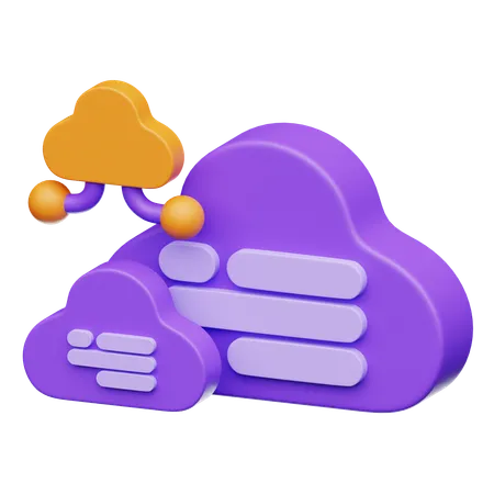 Cloud Document  3D Icon