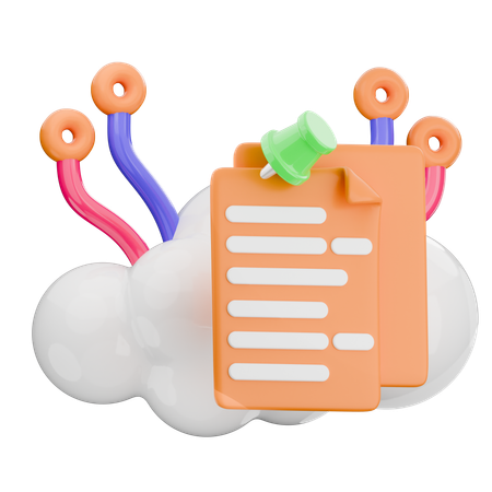 Cloud-Dokument  3D Icon