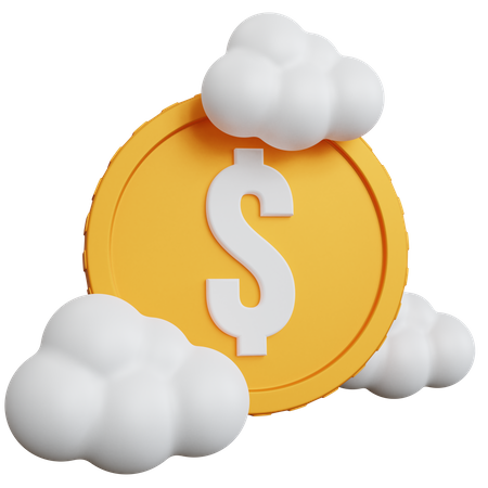 Cloud Dollar  3D Icon