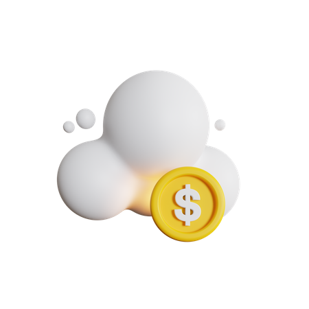 Cloud Dollar  3D Icon