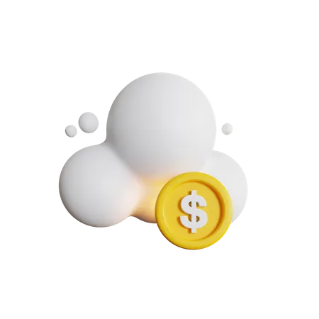 Cloud Dollar  3D Icon