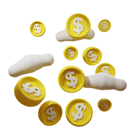 Cloud Dollar  3D Icon