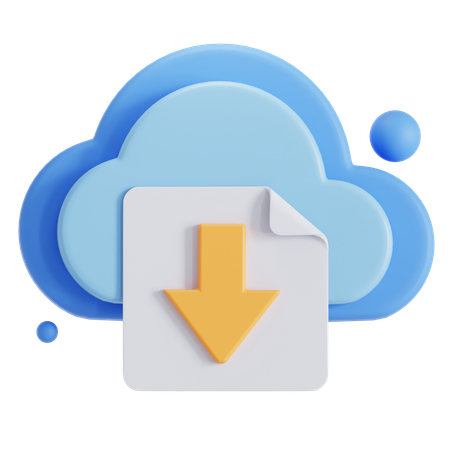 Cloud-Download  3D Icon