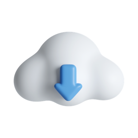 Cloud-Download  3D Icon