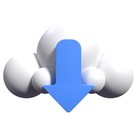 Cloud-Download  3D Icon