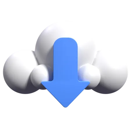 Cloud-Download  3D Icon