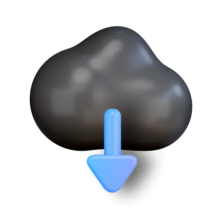 Cloud Download  3D Illustration