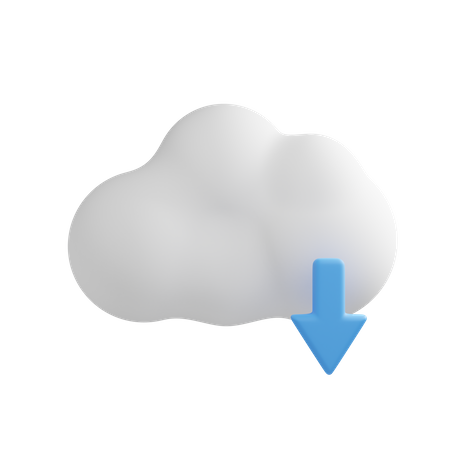Cloud-Download  3D Icon