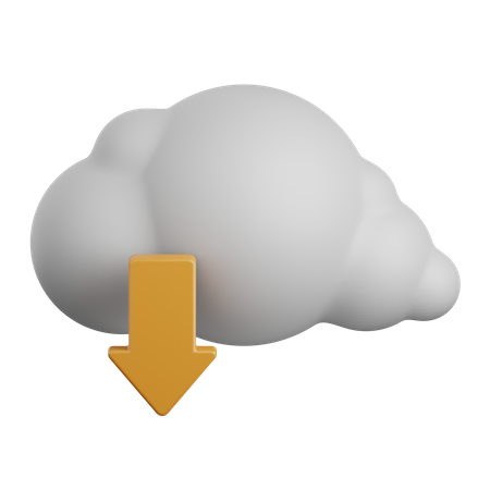 Cloud Download  3D Icon