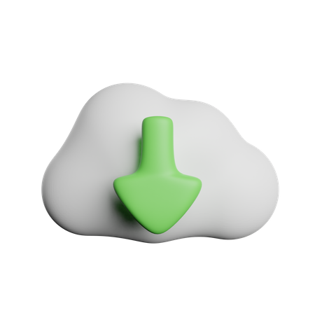 Cloud Download  3D Icon