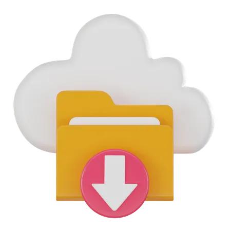 Cloud Download  3D Icon