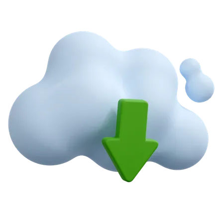 Cloud Download  3D Icon