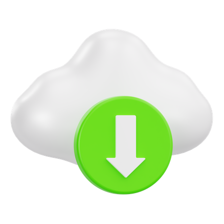Cloud-Download  3D Icon