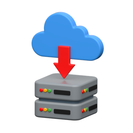 Cloud Download  3D Icon