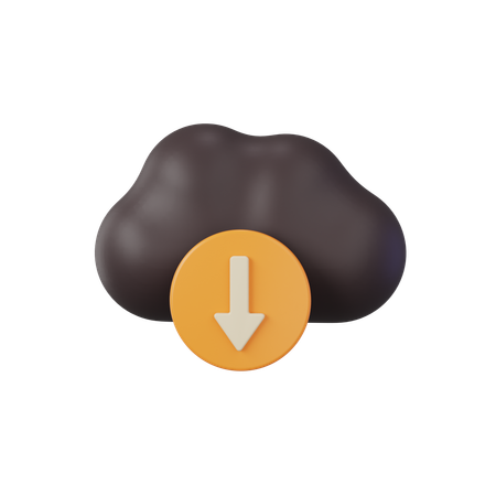 Cloud Download  3D Icon