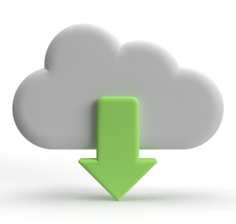 Cloud-Download  3D Icon