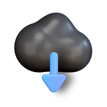 Cloud Download  3D Illustration