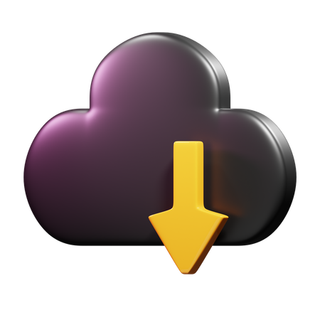 Cloud Download 3D Illustration
