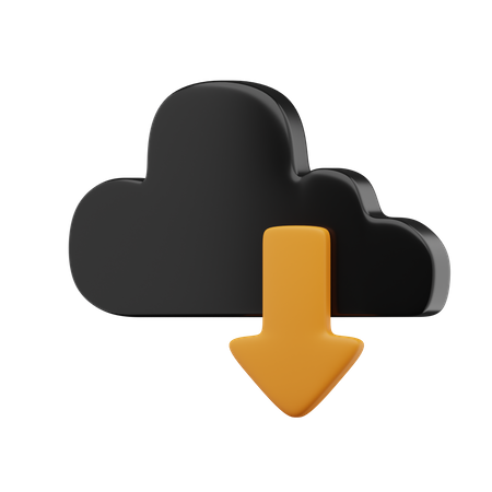 Cloud Download 3D Icon