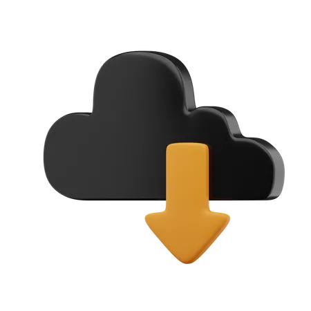 Cloud Download 3D Icon