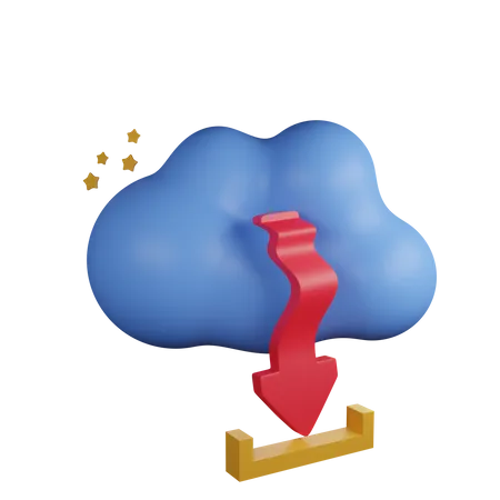 Download From Cloud 3 D Icon Contains PNG BLEND GLTF And OBJ Files 3D Icon