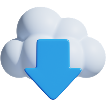 Cloud-Download  3D Icon