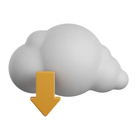 3 D Rendering Cloud Download Isolated Useful For Cloud Network Computing Technology Database Server And Connection Design Element 3D Icon