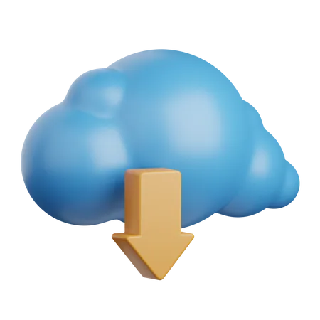 3 D Rendering Cloud Download Isolated Useful For Cloud Network Computing Technology Database Server And Connection Design Element 3D Icon