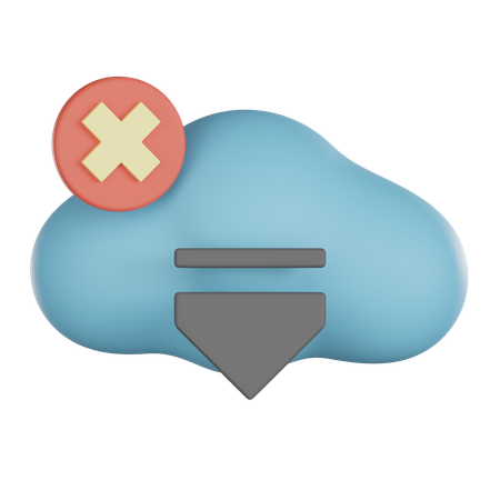 Cloud-Download fehlgeschlagen  3D Icon