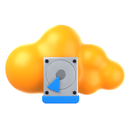 Cloud Drive  3D Icon