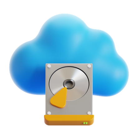 Cloud Drive  3D Icon