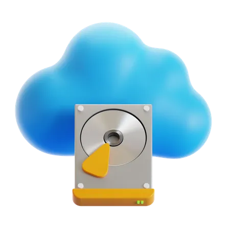 Cloud Drive  3D Icon