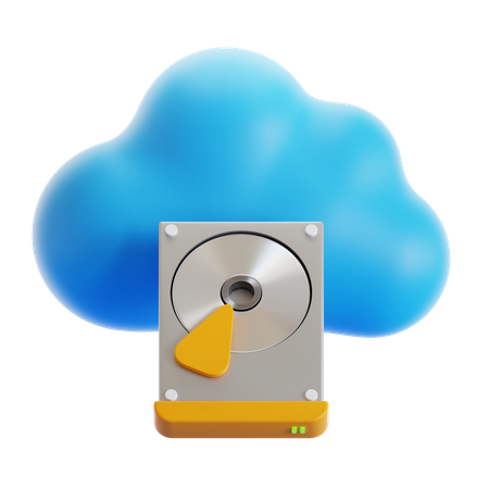 Cloud Drive  3D Icon