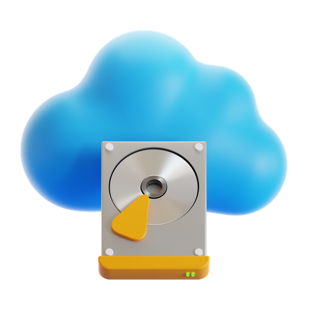 Cloud Drive  3D Icon