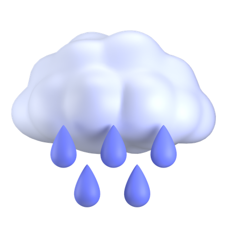 Cloud Drizzel  3D Icon