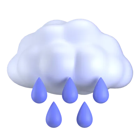 Cloud Drizzel  3D Icon