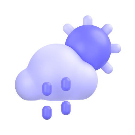 Cloud Drizzel  3D Icon