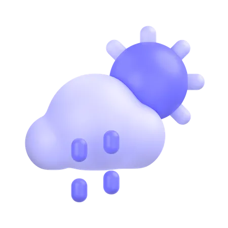 Cloud Drizzel  3D Icon