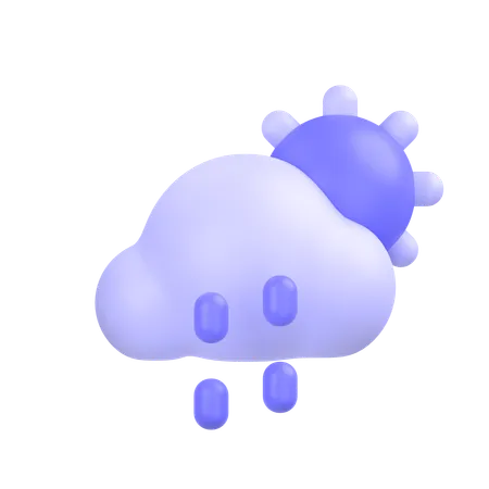 Cloud Drizzel  3D Icon