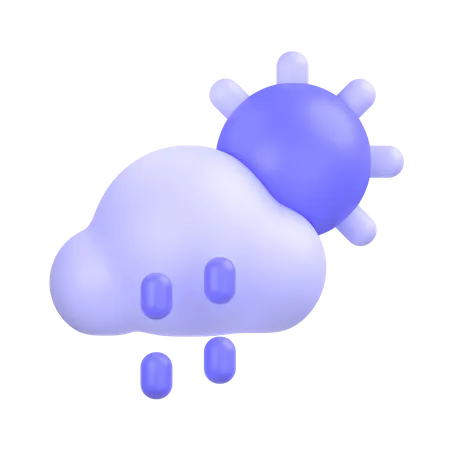 Cloud Drizzel  3D Icon
