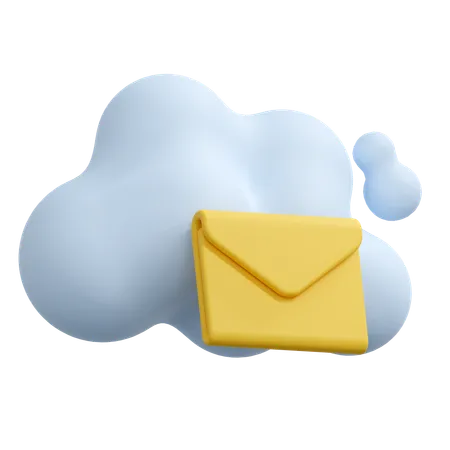 Cloud Email  3D Icon