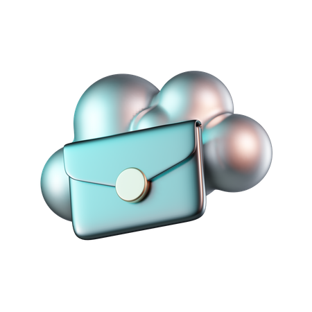 Cloud Email  3D Icon