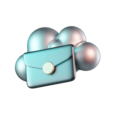 Cloud Email  3D Icon