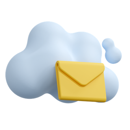 Cloud Email  3D Icon