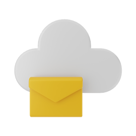 Cloud Email  3D Icon