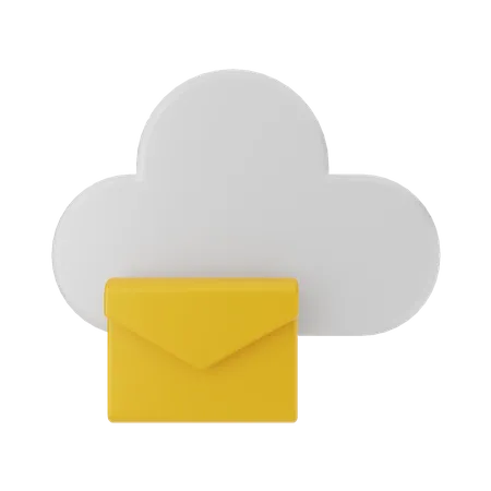 Cloud Email  3D Illustration
