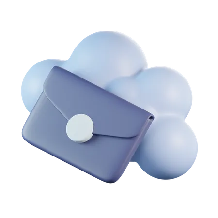 Cloud Email  3D Icon